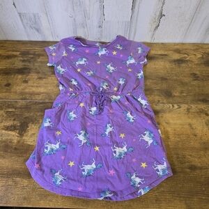 extremely me girls Unicorn Print Purple Dress size 7-8